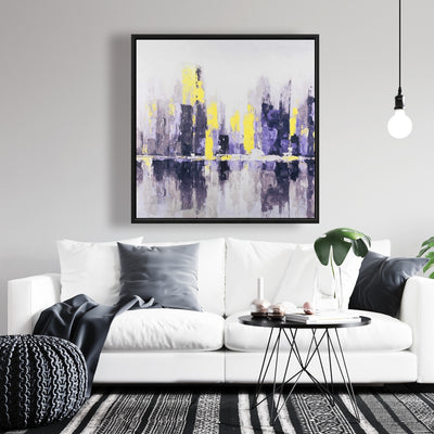 Abstract And Blurry Cityscape, Fine art gallery wrapped canvas 36x36
