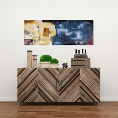 Abstract Art With Numbers, Fine art gallery wrapped canvas 16x48