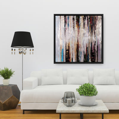 Abstract Runny Paint, Fine art gallery wrapped canvas 16x48