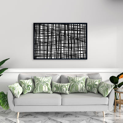 Abstract Small Stripes, Fine art gallery wrapped canvas 16x48