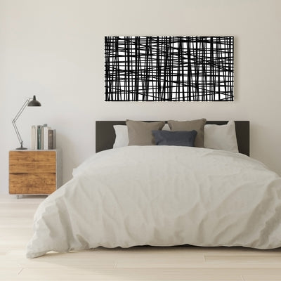 Abstract Small Stripes, Fine art gallery wrapped canvas 16x48