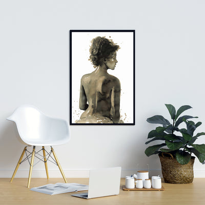 Woman's Back In Sepia, Fine art gallery wrapped canvas 24x36