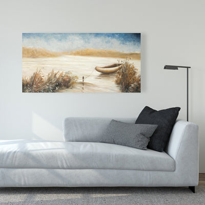 Abandoned Boat, Fine art gallery wrapped canvas 16x48