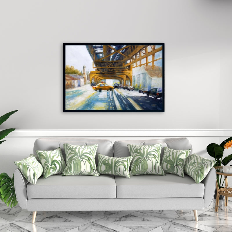 Cars Under The Bridge, Fine art gallery wrapped canvas 24x36