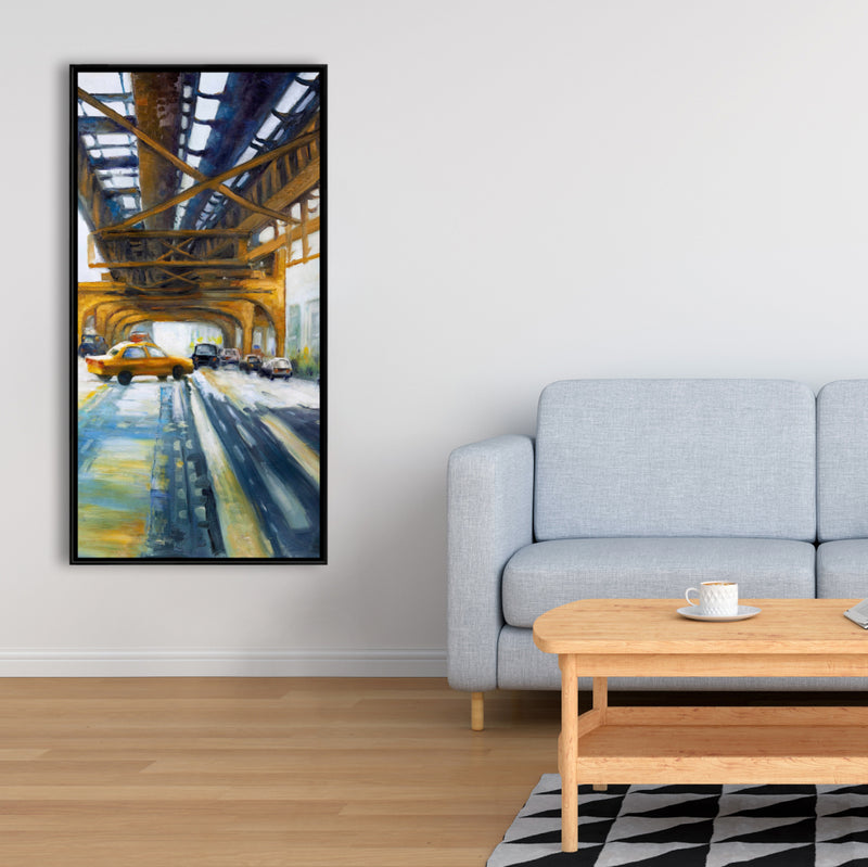 Cars Under The Bridge, Fine art gallery wrapped canvas 24x36