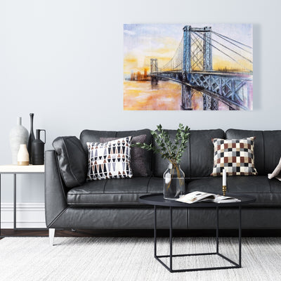 Abstract Brooklyn Bridge, Fine art gallery wrapped canvas 24x36