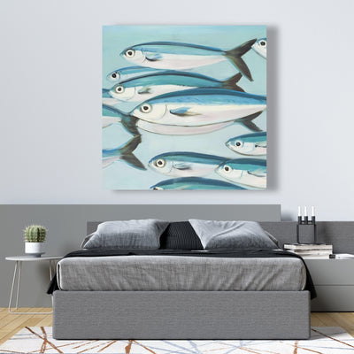 Small Fish Of Caesio Caerulaurea, Fine art gallery wrapped canvas 16x48