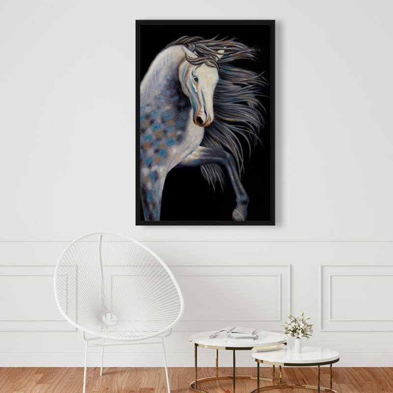 Abstract Horse, Fine art gallery wrapped canvas 16x48