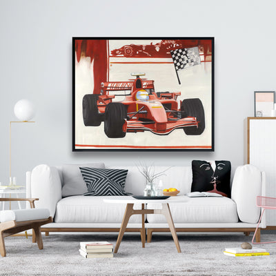 Formule 1 Car, Fine art gallery wrapped canvas 36x36