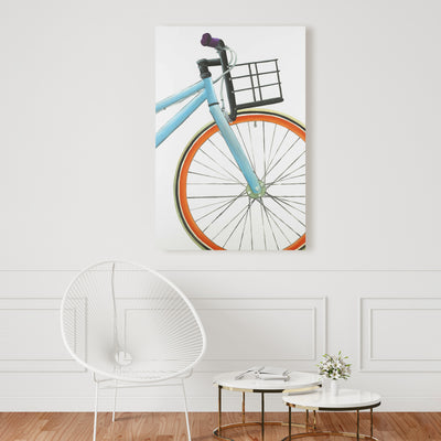 Orange And Blue Bike, Fine art gallery wrapped canvas 24x36
