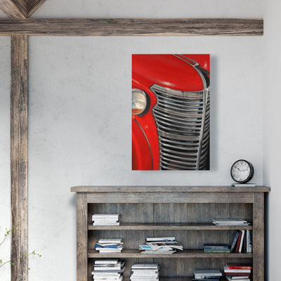 50'S Car Grid Closeup, Fine art gallery wrapped canvas 24x36
