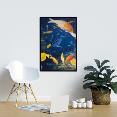Colorful Fish Under The Sea, Fine art gallery wrapped canvas 24x36