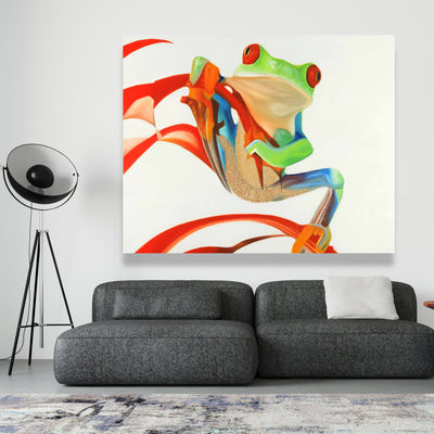 Red-Eyed Frog, Fine art gallery wrapped canvas 24x36
