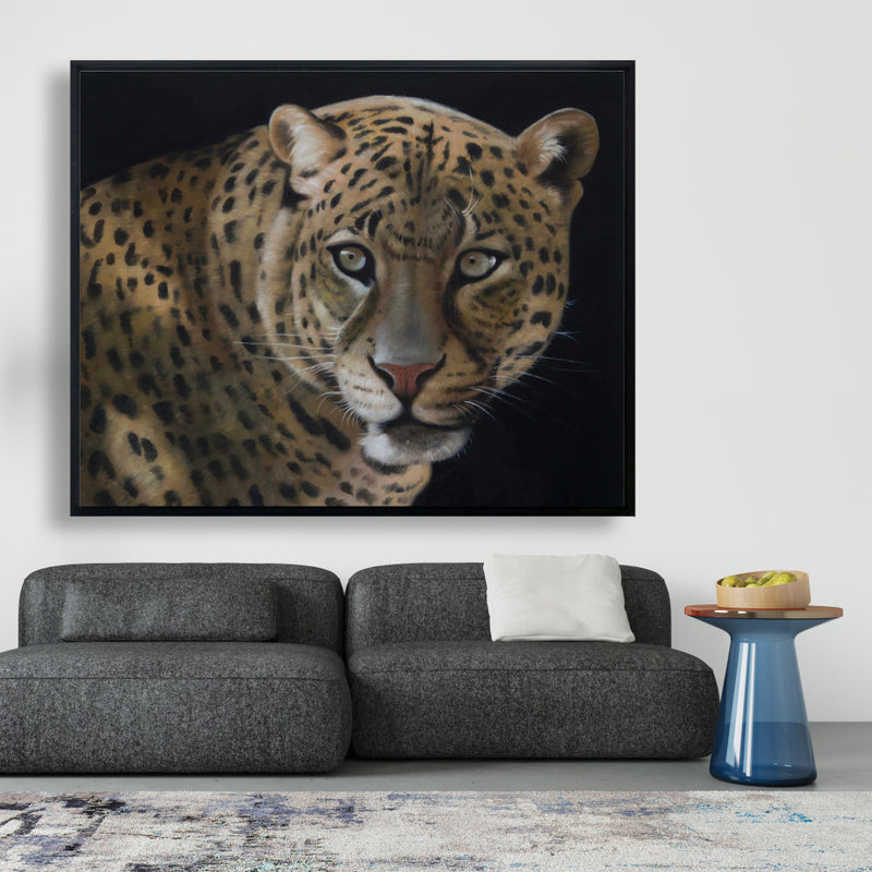 Realistic Fierce Leopard, Fine art gallery wrapped canvas 24x36