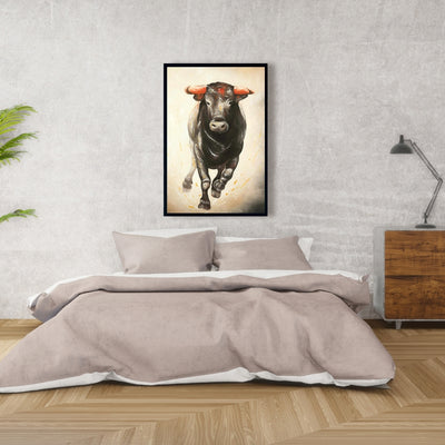 Bull Running, Fine art gallery wrapped canvas 24x36