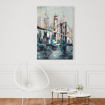 Abstract And Texturized Bridge, Fine art gallery wrapped canvas 24x36