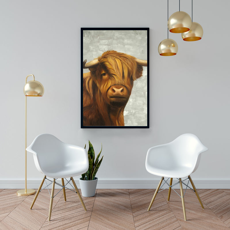 Highland Cattle, Fine art gallery wrapped canvas 24x36