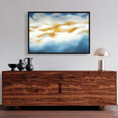 Abstract Clouds, Fine art gallery wrapped canvas 16x48
