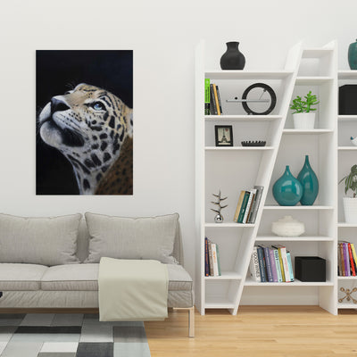 Realistic Leopard Face, Fine art gallery wrapped canvas 24x36