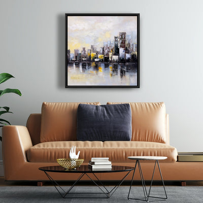 Abstract City In The Morning, Fine art gallery wrapped canvas 24x36