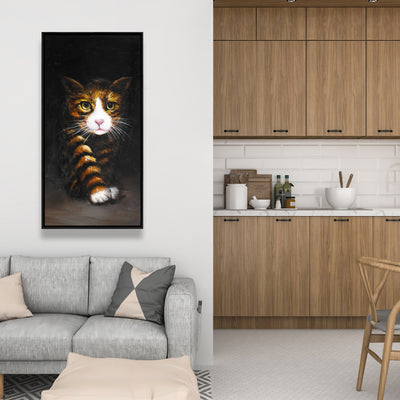 Discreet Cat, Fine art gallery wrapped canvas 24x36