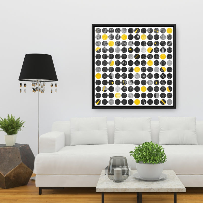 Grunge Circles, Fine art gallery wrapped canvas 36x36