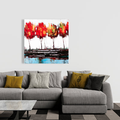 Abstract Industrial Style Trees, Fine art gallery wrapped canvas 24x36
