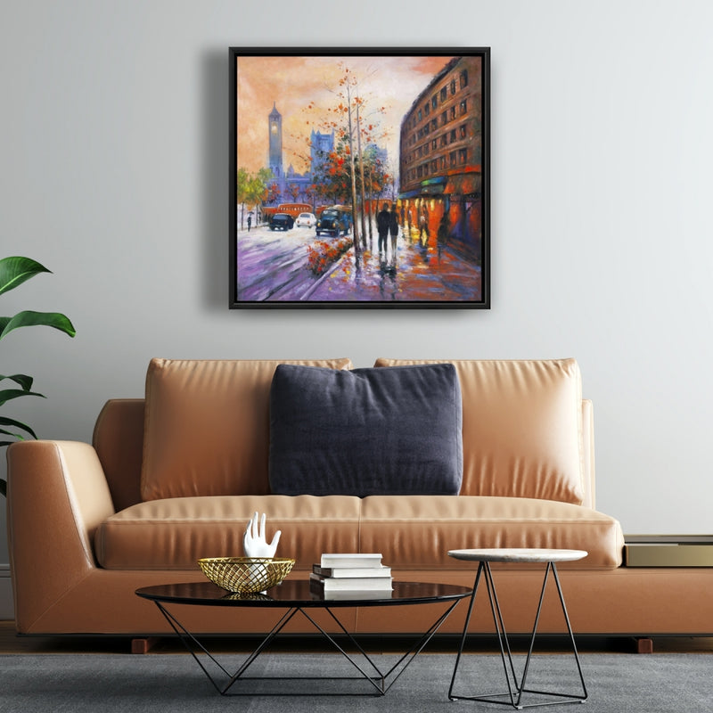 City By Fall, Fine art gallery wrapped canvas 24x36