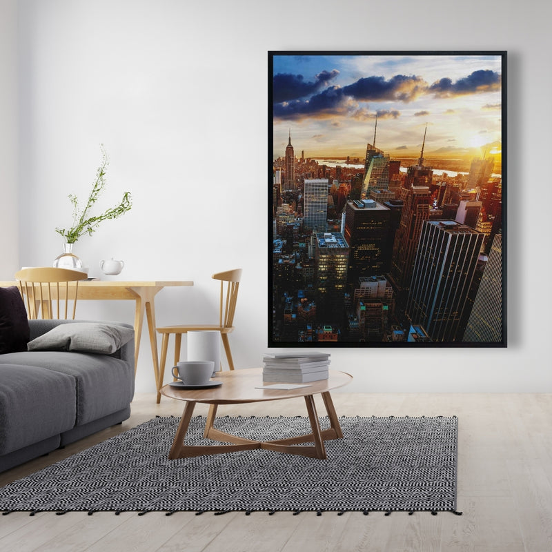 City Of New York By Dawn, Fine art gallery wrapped canvas 36x36