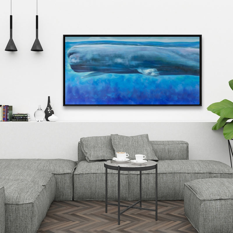Sperm Whale, Fine art gallery wrapped canvas 16x48