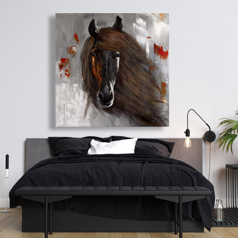 Proud Brown Horse, Fine art gallery wrapped canvas 24x36