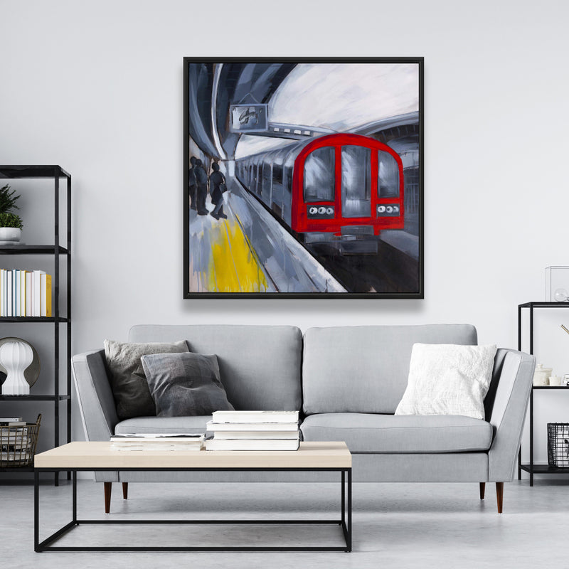 People Waiting Metro, Fine art gallery wrapped canvas 24x36