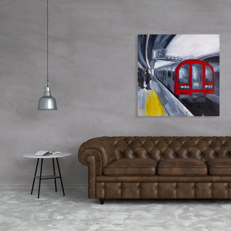 People Waiting Metro, Fine art gallery wrapped canvas 24x36