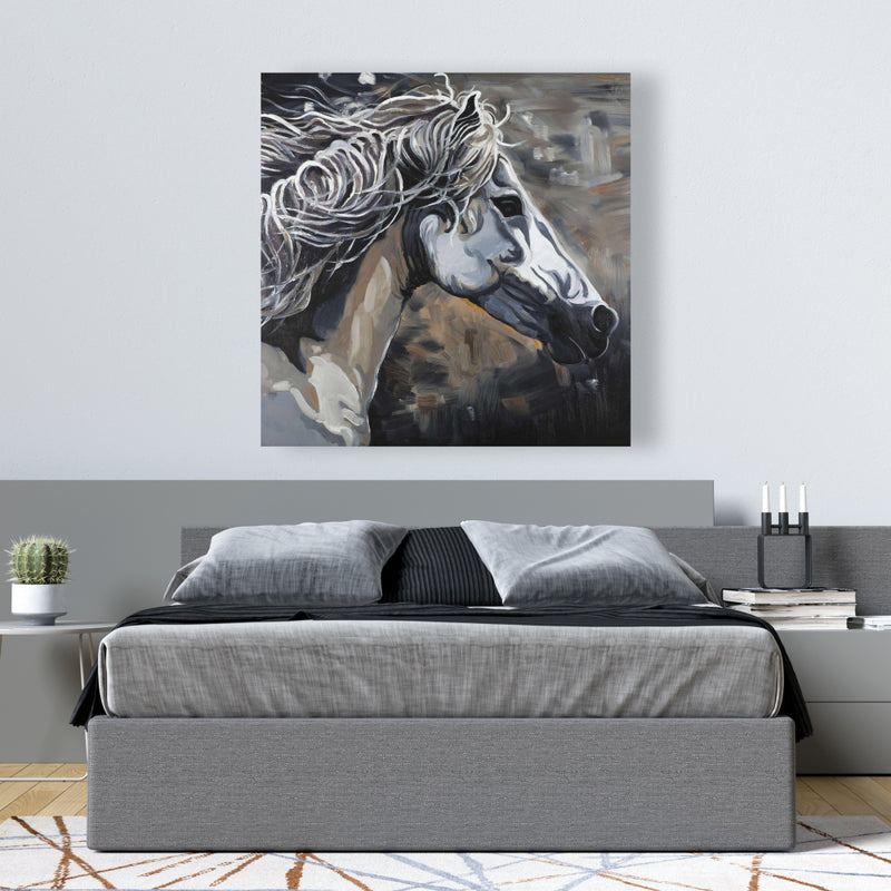 Side Of A Wild Horse, Fine art gallery wrapped canvas 24x36