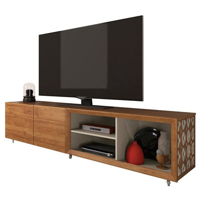 TV Stand with Country chic design, amazing laser details and silicone wheels