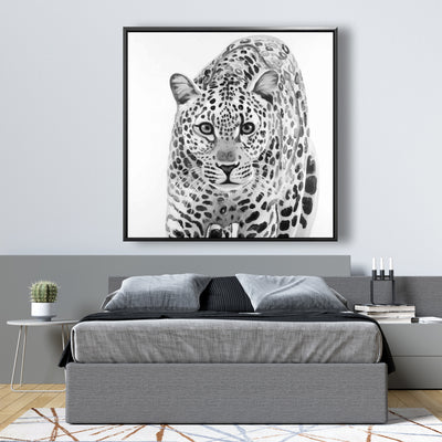 Leopard Ready To Attack, Fine art gallery wrapped canvas 24x36