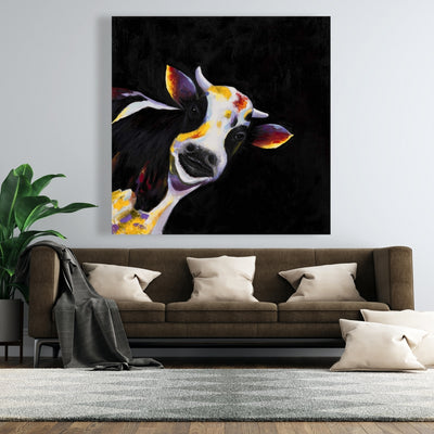 One Funny Cow, Fine art gallery wrapped canvas 36x36