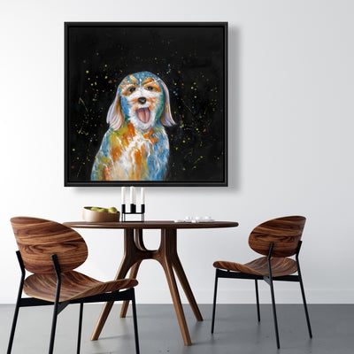 Abstract Labradoodle, Fine art gallery wrapped canvas 24x36