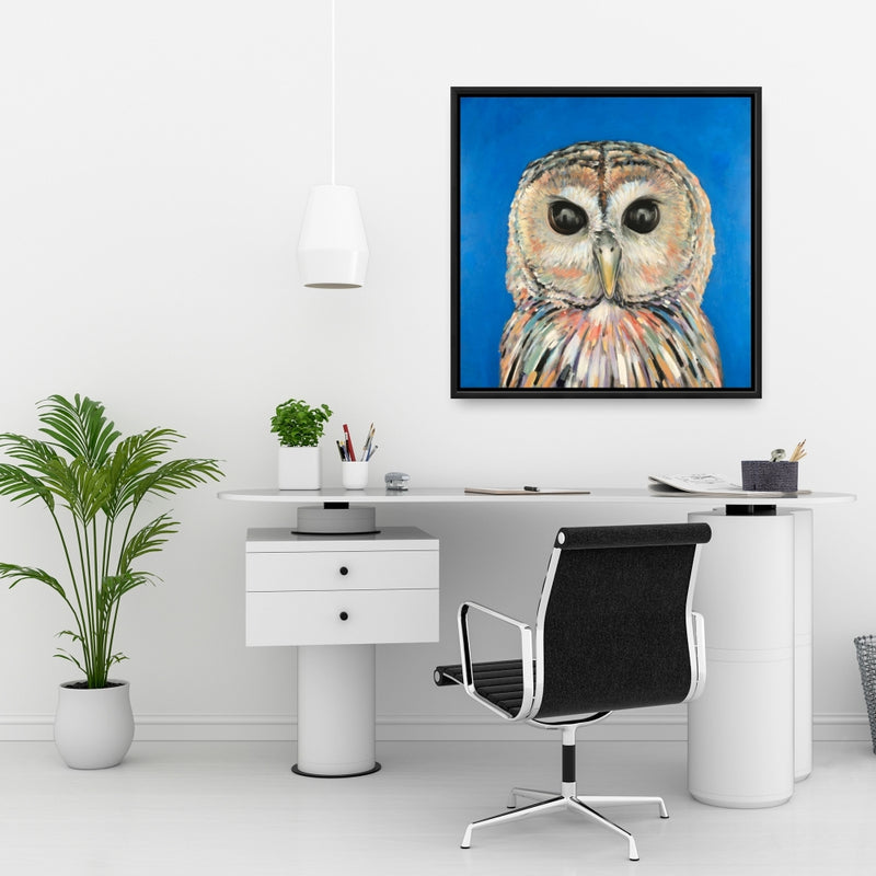 Colorful Spotted Owl, Fine art gallery wrapped canvas 24x36