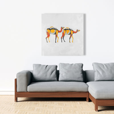 Abstract Dromedaries, Fine art gallery wrapped canvas 36x36