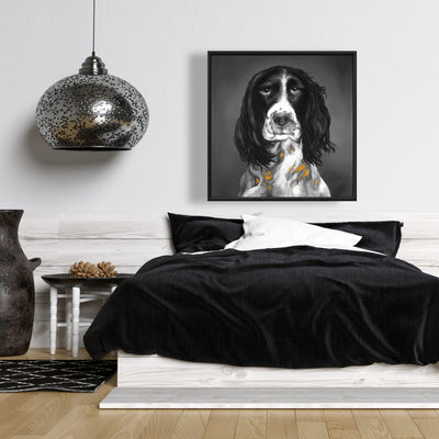 Beautiful English Springer Spaniel, Fine art gallery wrapped canvas 24x36