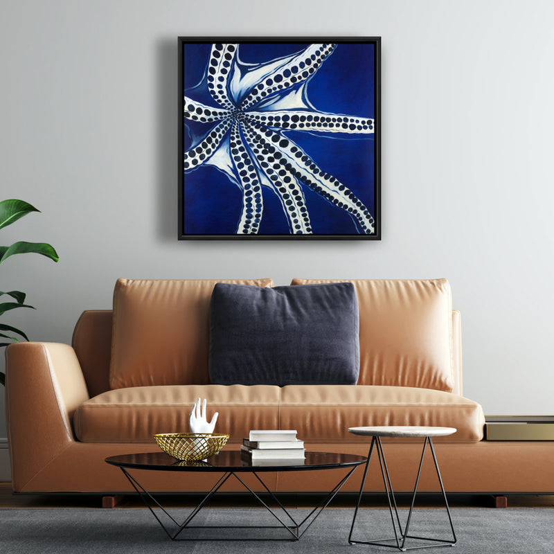 Swimming Octopus, Fine art gallery wrapped canvas 16x48