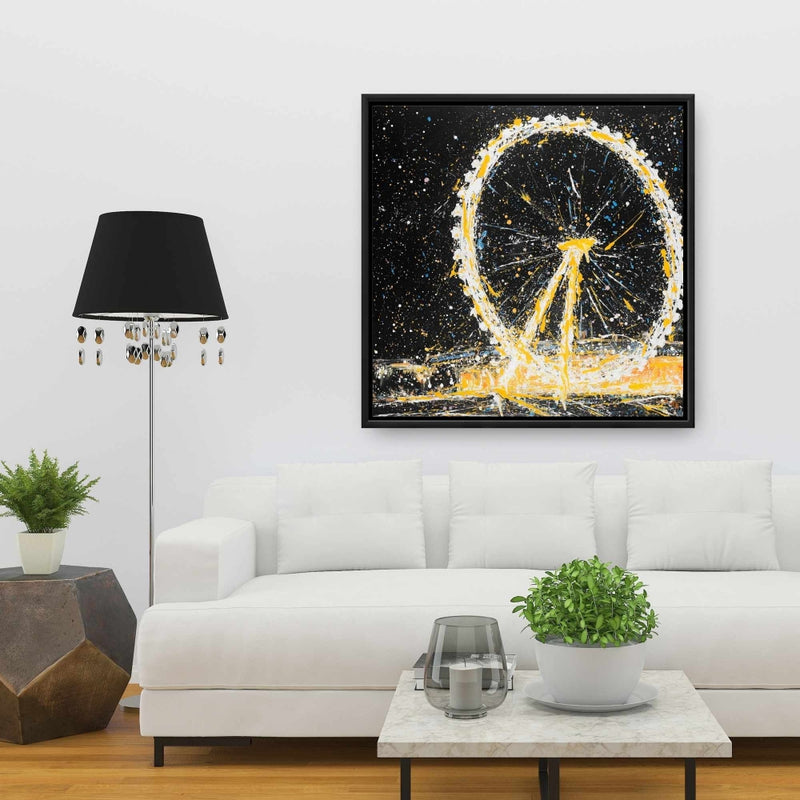 Abstract London Eye, Fine art gallery wrapped canvas 36x36