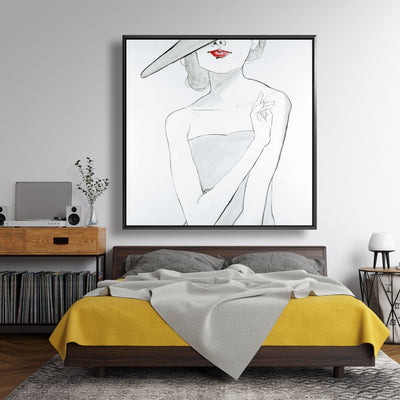 Woman With Hat, Fine art gallery wrapped canvas 24x36