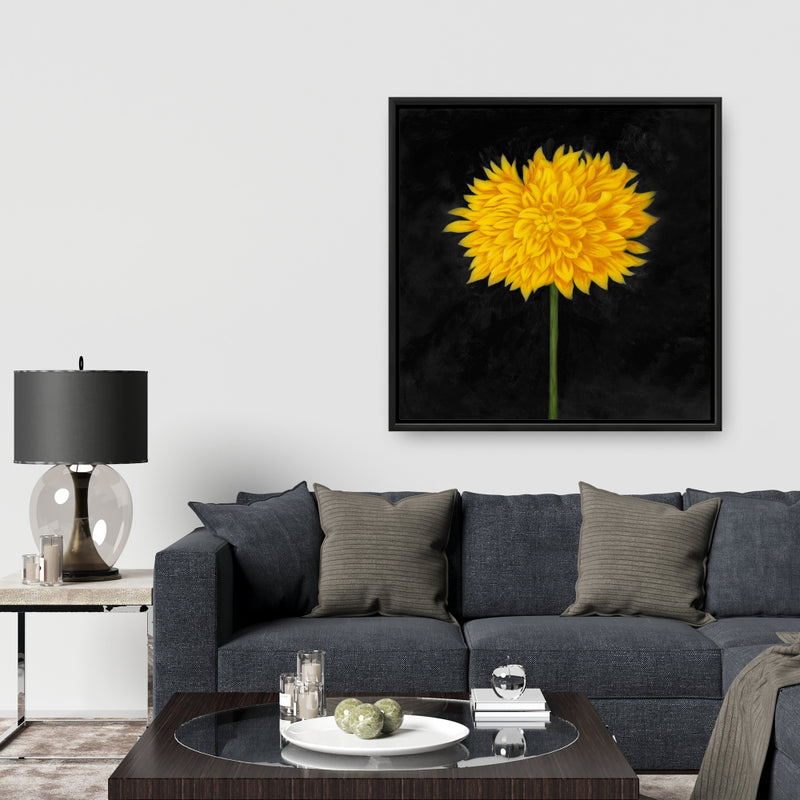 Yellow Chrysanthemum, Fine art gallery wrapped canvas 24x36