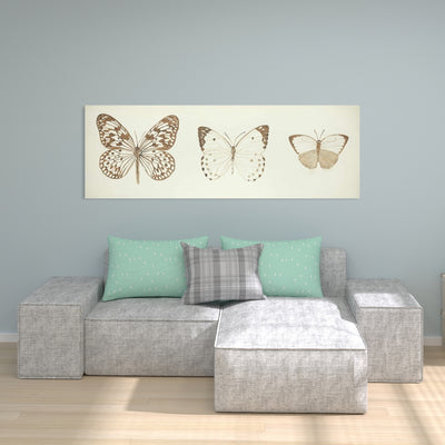 Sepia Butterflies, Fine art gallery wrapped canvas 16x48