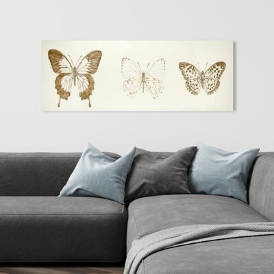 Butterflies Sketch, Fine art gallery wrapped canvas 16x48