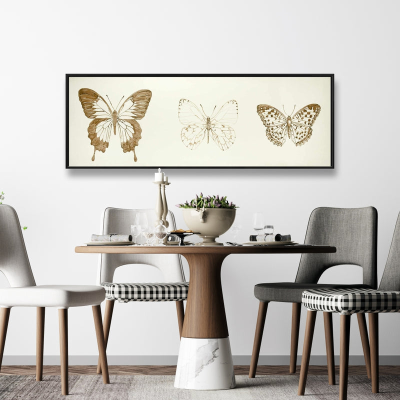 Butterflies Sketch, Fine art gallery wrapped canvas 16x48
