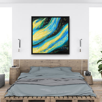 Liquid Magic Wave, Fine art gallery wrapped canvas 36x36