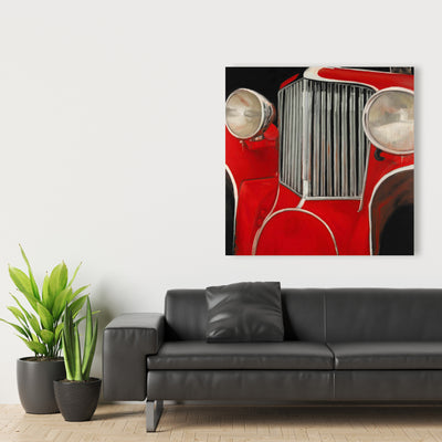 Car Of The 50'S Closeup, Fine art gallery wrapped canvas 24x36